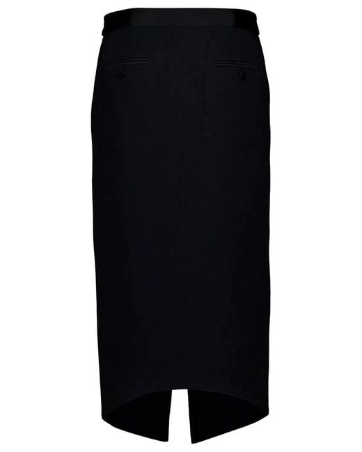 Tom Ford Black Pencil Skirt Below The Knee