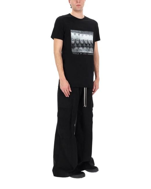 Rick Owens Black Cotton Trousers for men