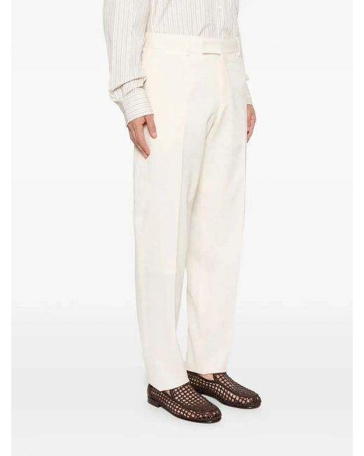Fendi Natural Wool Virgin Wool Viscose Pants for men