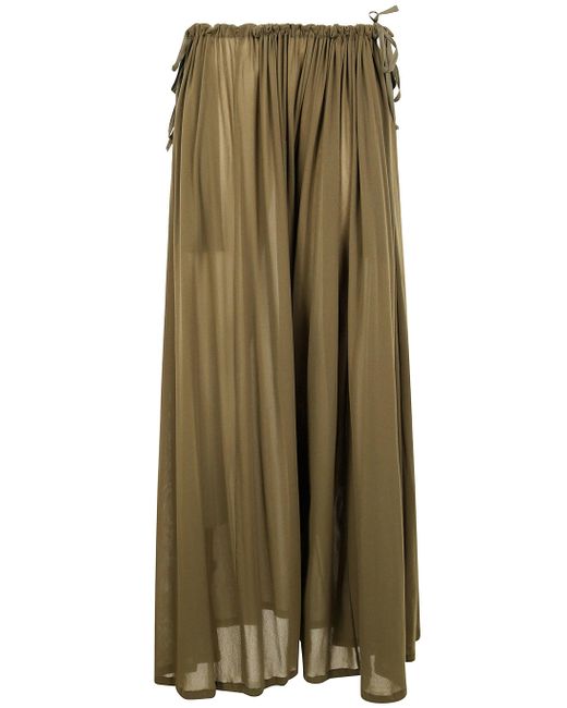 Philosophy Di Lorenzo Serafini Green Sheer Palazzo Trousers