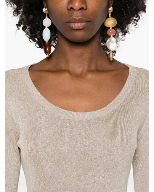 Fabiana Filippi White Crewneck Sweater