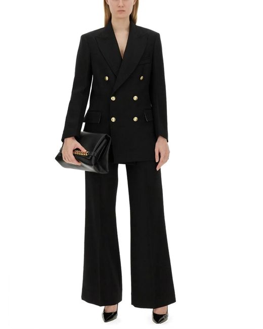 Victoria Beckham Black Double-Breasted Jacket