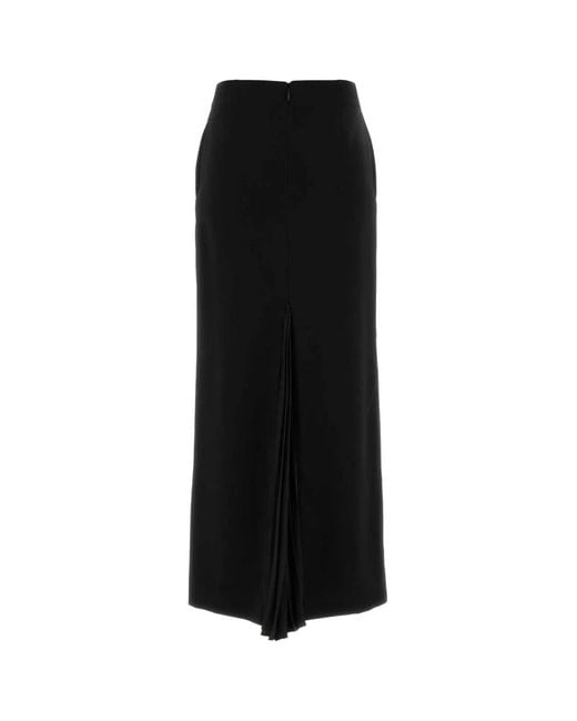 Jil Sander Black Wool Skirt