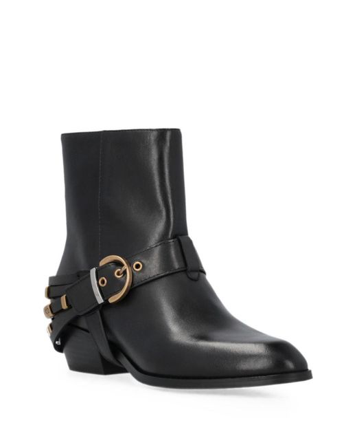 Pinko Black Leather Rubber Shoes