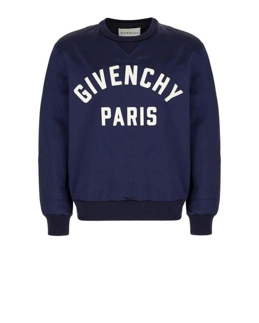 Givenchy Blue Cotton Acetate Sweaters for men