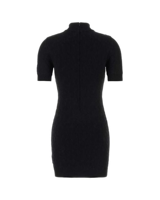 MICHAEL Michael Kors Black Michael By Michael Kors Embossed Mk Mock Nk Drs