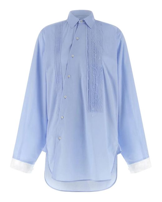Jejia Blue 'Crazy Smoking Plissée' Shirt