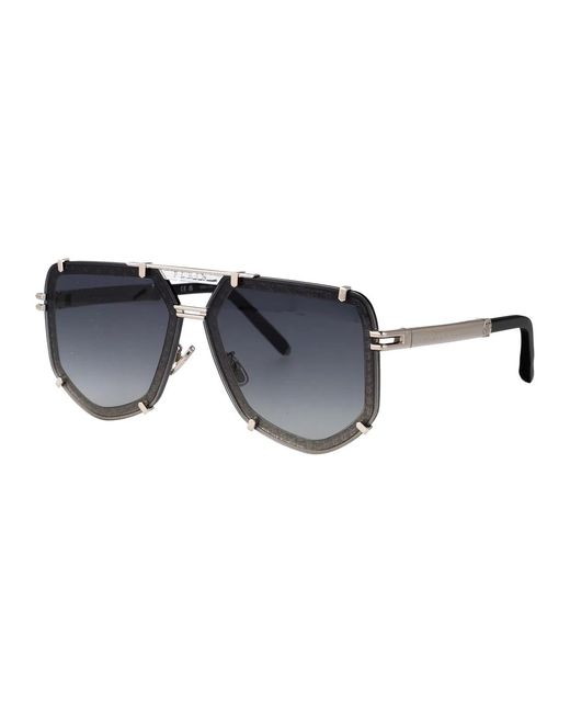 Philipp Plein Black Metal Sunglasses