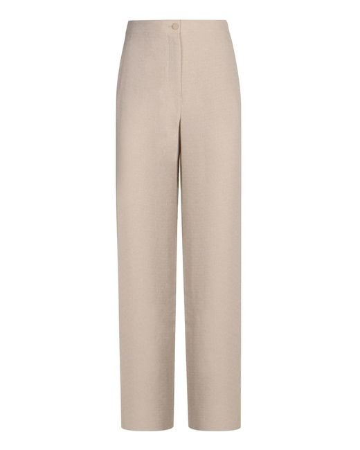 Emporio Armani Natural Straight-Leg Trousers