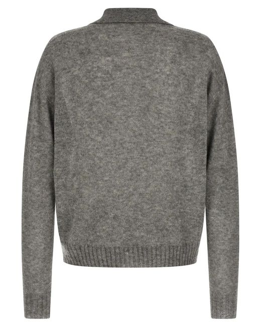 Tom Ford Gray Cashmere And Silk Polo Shirt for men