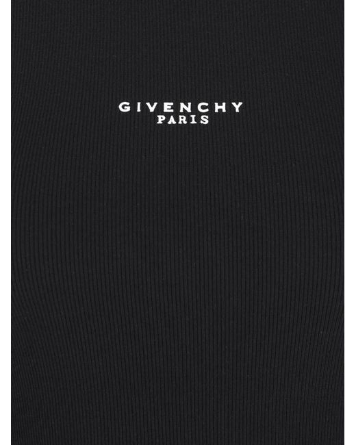 Givenchy Black Slim-Fit Cotton Tank Top With Paris Print