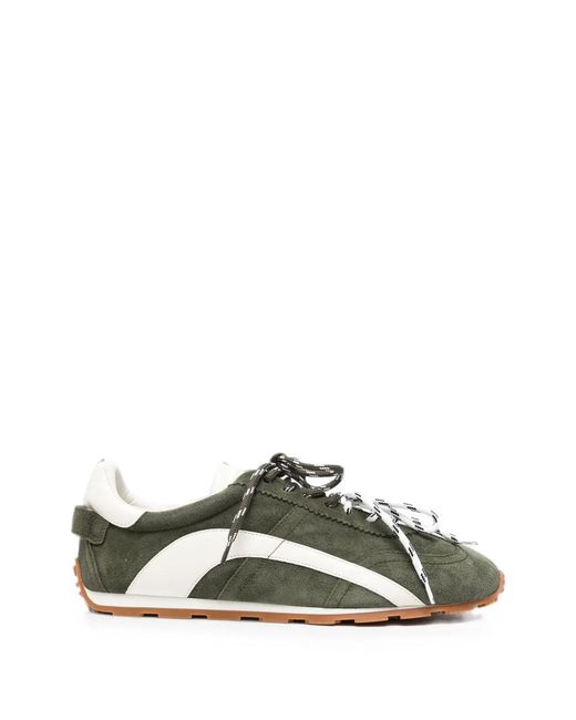 DSquared² Green Lace-Up Low Top Sneakers for men