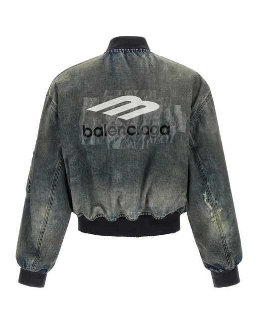 Balenciaga Gray 'Bomber Standard' Jacket for men