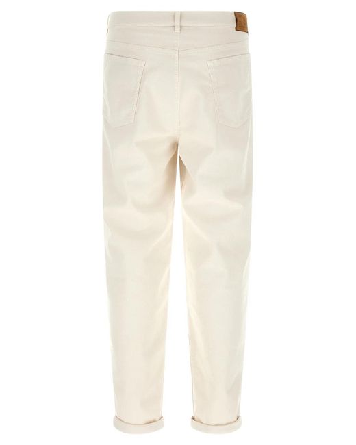 Brunello Cucinelli Natural Garment-Dyed Denim Jeans for men