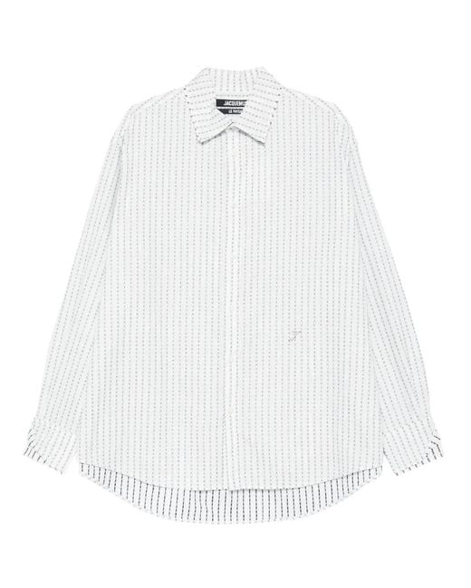 Jacquemus White La Chemise Letro for men