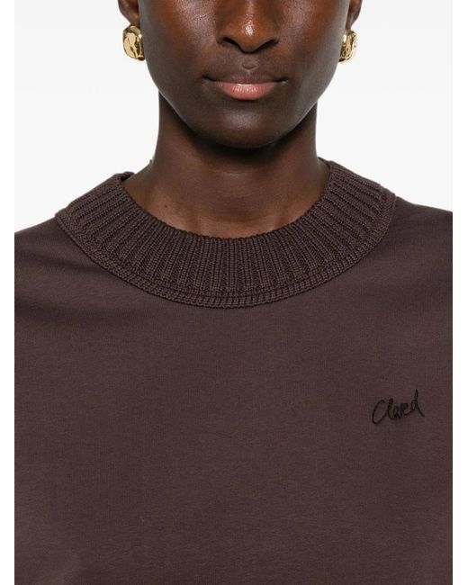 Closed Purple Cotton Crewneck Sweatshirt