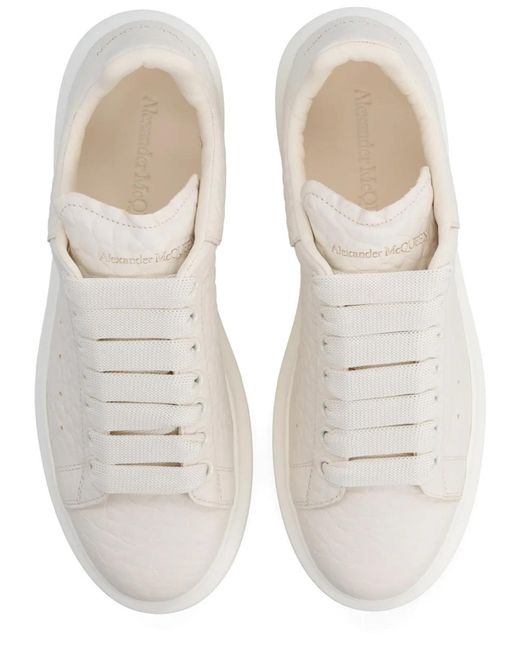 McQueen Natural Silk Sneakers