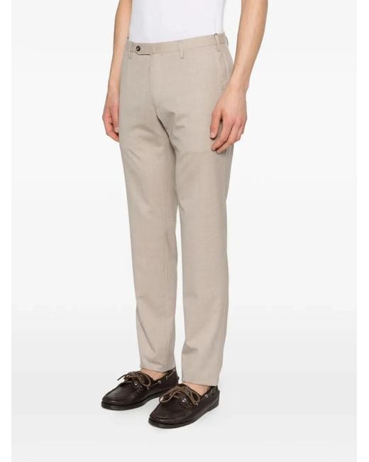 Incotex White Classic Chino Trousers for men