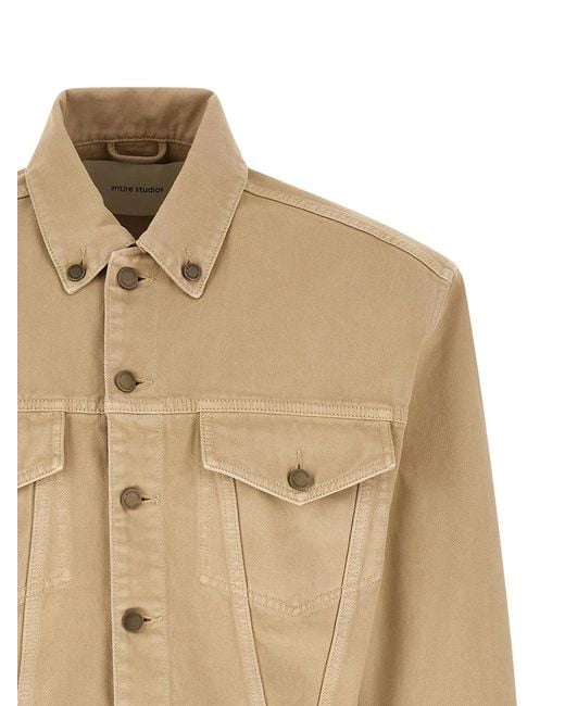 Entire studios Natural 'Shrunken Denim' Jacket for men