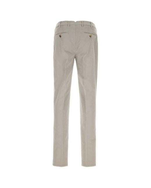 Brunello Cucinelli Gray Light Stretch Cotton Pant for men