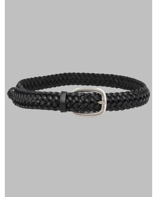 Golden Goose Deluxe Brand Gray Braided Leather Belt