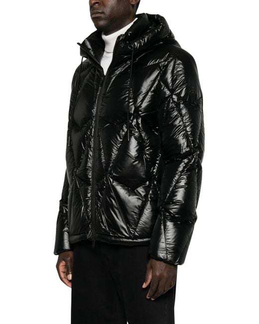 Moose Knuckles Black Iceberg Quilt Down Puffer Jacket for men