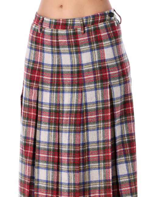 MM6 by Maison Margiela Red Tartan Skirt
