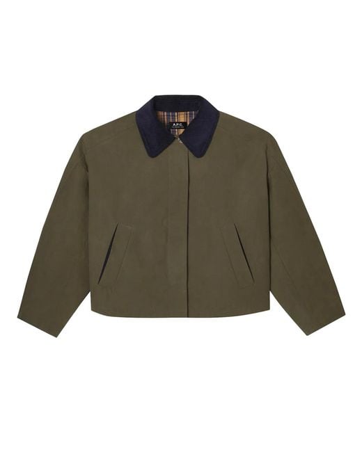 A.P.C. Green Cotton Jackets