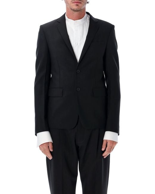 Fendi Black Slim-Fit Mohair Blazer for men
