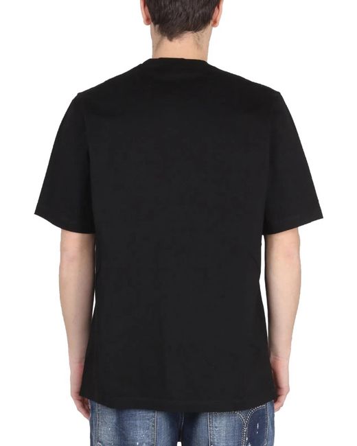 DSquared² Black Logo Print T Shirt for men