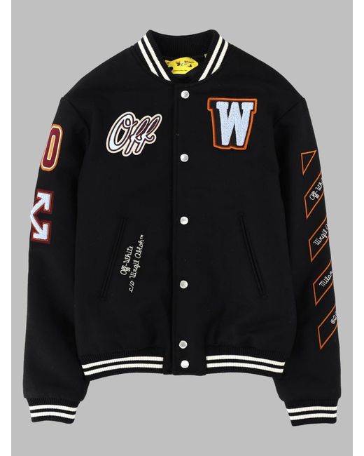 Off-White c/o Virgil Abloh Black Off W Patch Varsity