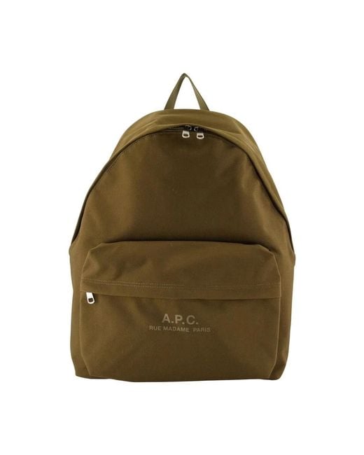 A.P.C. Green Backstage Backpack for men
