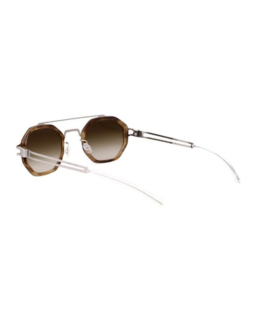 Mykita Brown A92-Shiny/Galapagos Steel + Acetate Sunglasses