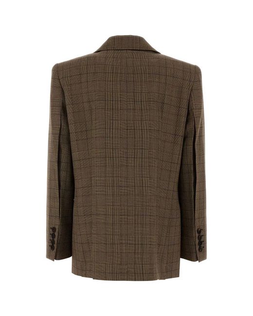 Chloé Brown Embroidered Wool Blazer