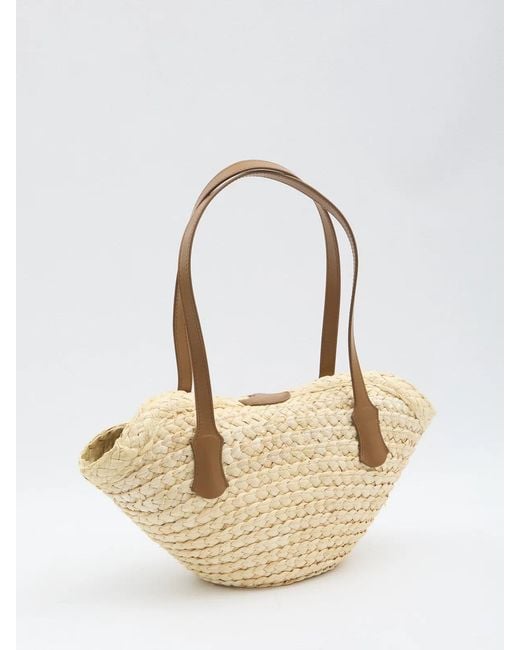 Dolce & Gabbana Natural Dolce & Gabbana Woven Raffia Basket Bag