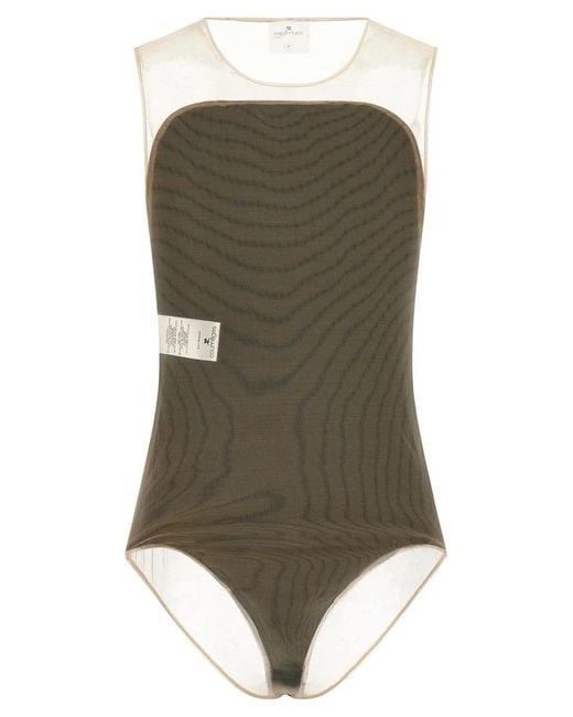 Courreges Black 'Ilusion Sunshiel' Bodysuit