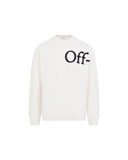 Off-White c/o Virgil Abloh White Bookish Shared Knit Crewneck for men