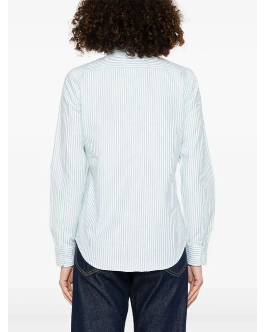 Polo Ralph Lauren White Ls Brkn St Long Sleeve Button Front Shirt