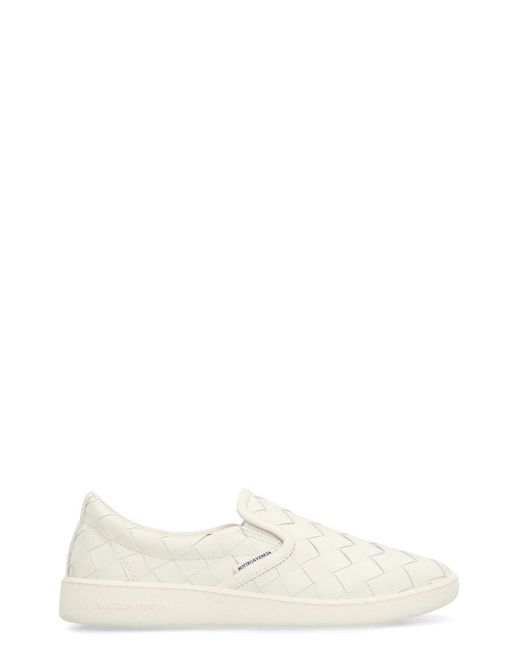 Bottega Veneta White Sawyer Leather Sneakers