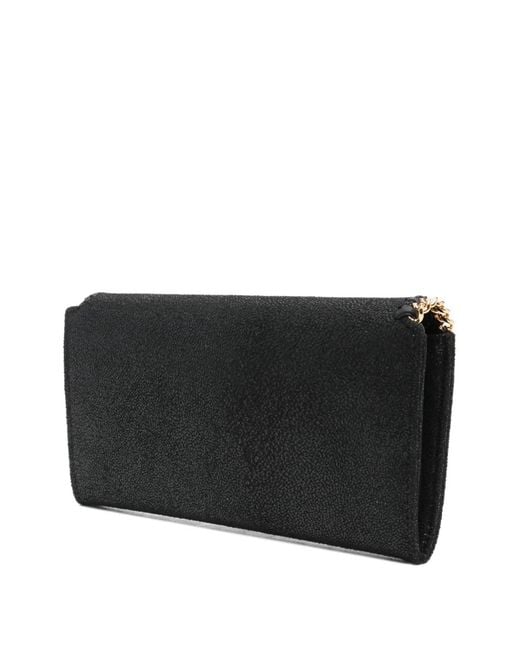 Stella McCartney Black Falabella Crossbody Chain Wallet