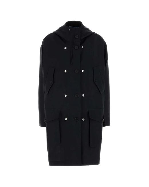 Prada Blue Mohair Blend Overcoat
