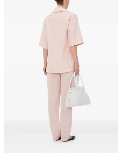 Loulou de Saison Pink "Ermo" Oversized Polo Shirt