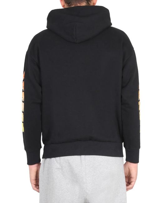 Aries Black Sweatshirt With Logo Print