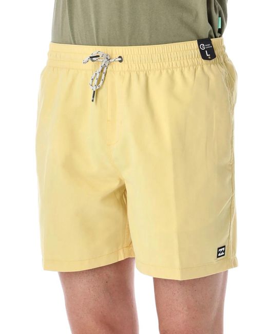 Billabong Yellow All Day Layback Trunks for men
