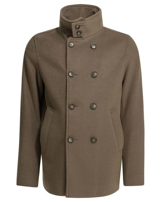 Herno Green "Peacoat Resort" Short Coat for men