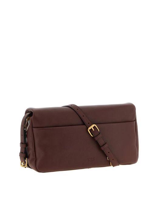 Pinko Brown Soft Finish Flap Bag