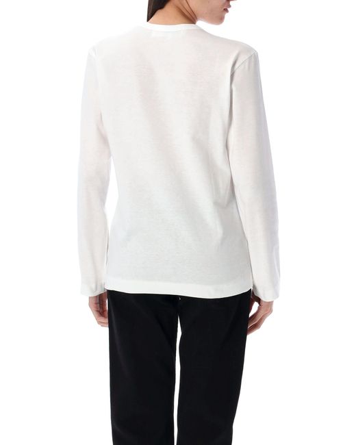 COMME DES GARÇONS PLAY White Heart Long-Sleeve T-Shirt