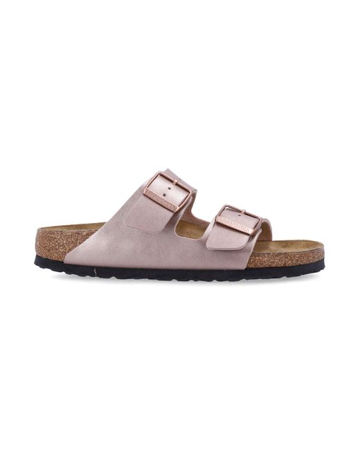 Birkenstock Pink Arizona Metallic Birko-Flor Sandals