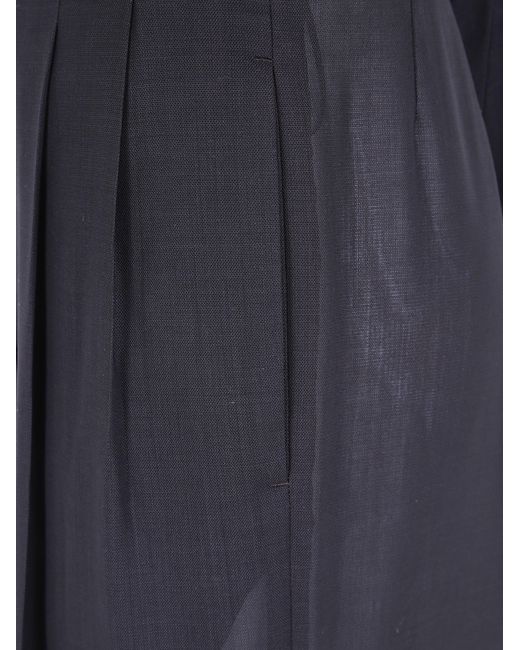 Tom Ford Blue Light Virgin Wool Tailored Wide Leg Pleated Straight Pants