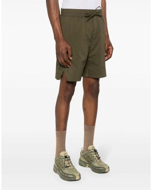 Canada Goose Green Killarney Logo Patch Shorts for men